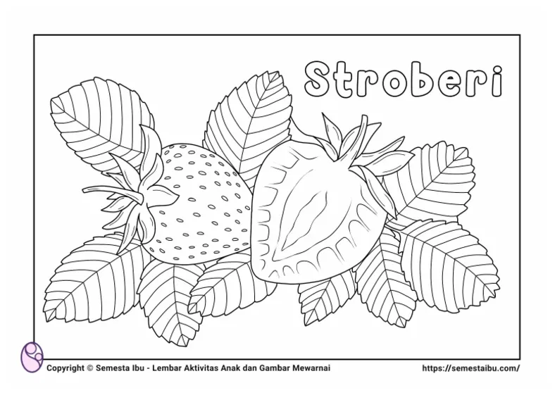 Gambar mewarnai stroberi | PDF