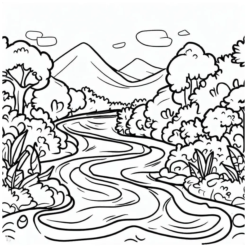 Gambar pemandangan sungai