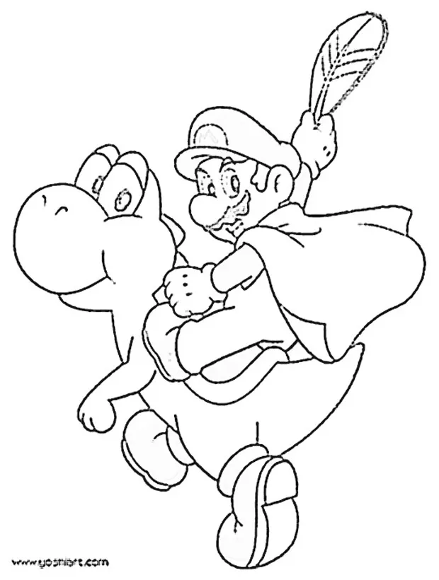 Gambar mewarnai Gambar mewarnai mario bros siap cetak