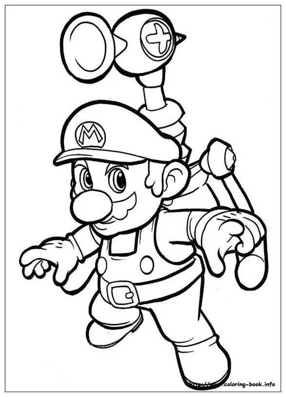 Gambar mewarnai mario bros