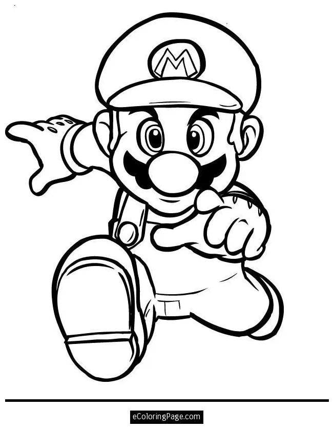 Gambar mewarnai mario bros