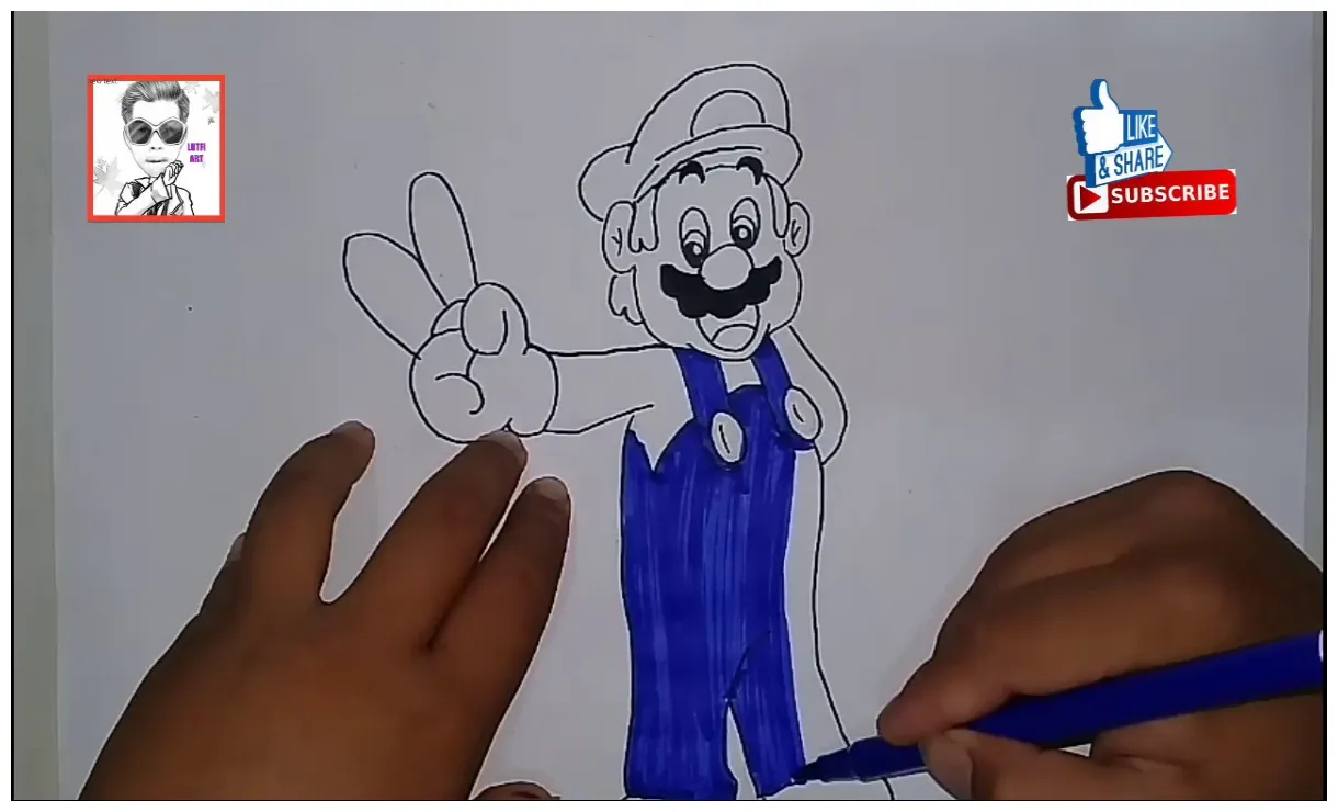 Gambar mewarnai mario bros