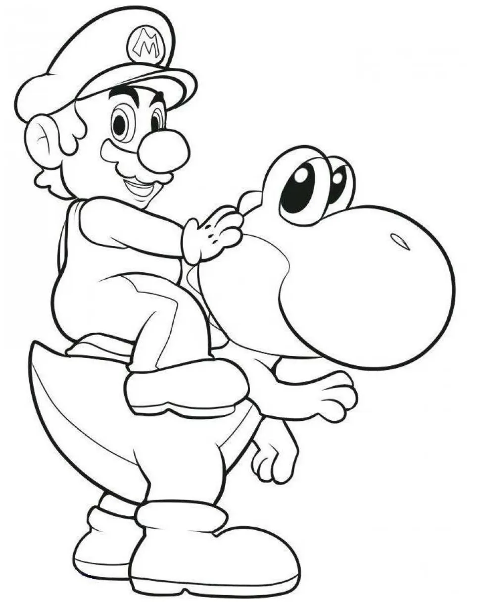 10 mewarnai gambar mario bros