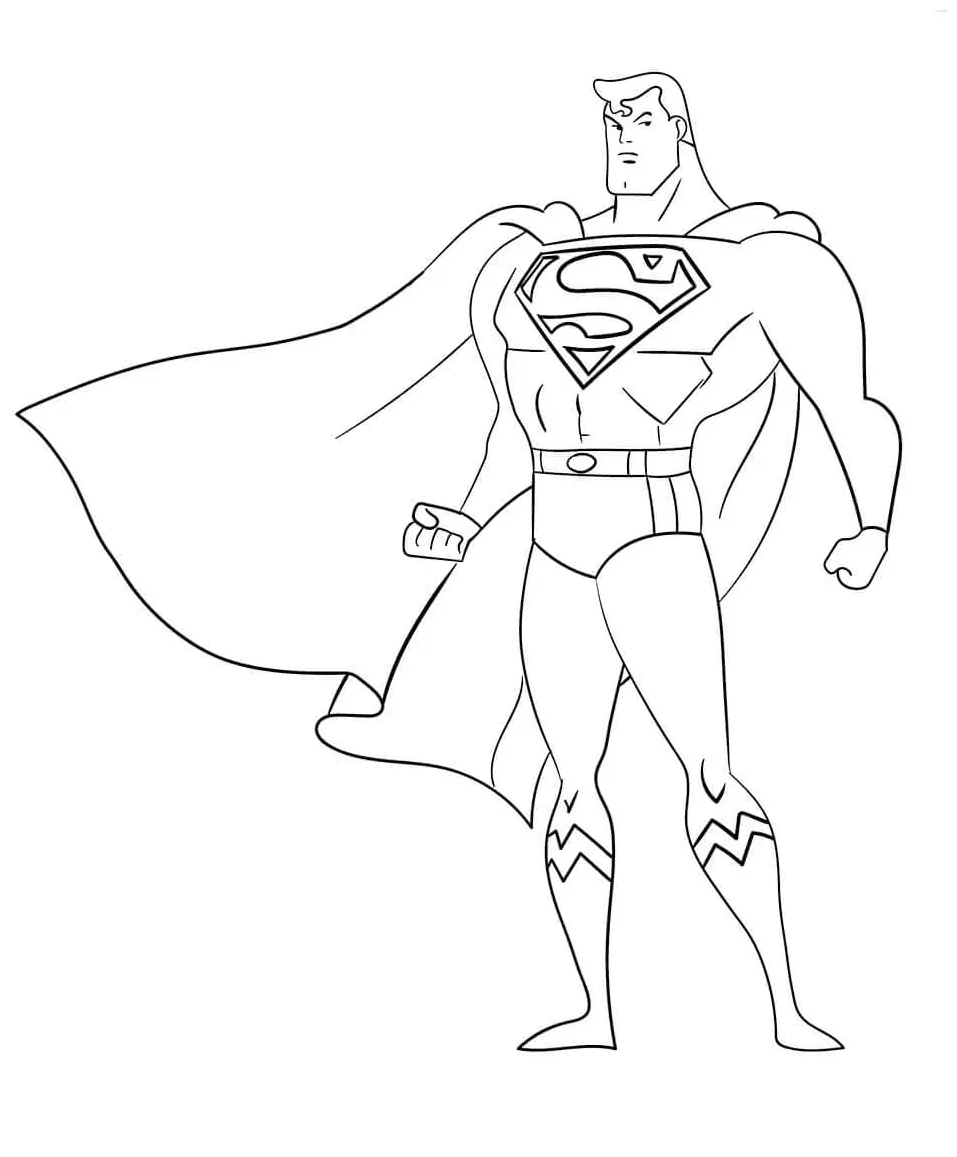 Superman keren berdiri