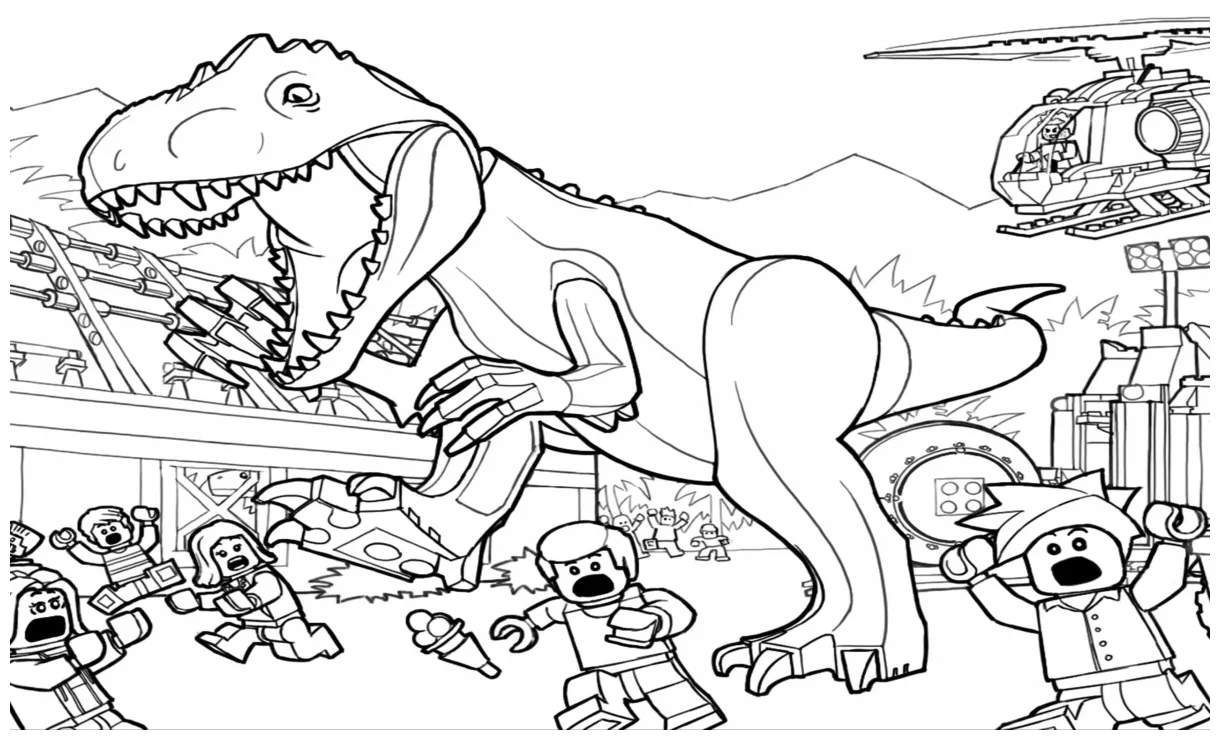 T-Rex di Kota Lego
