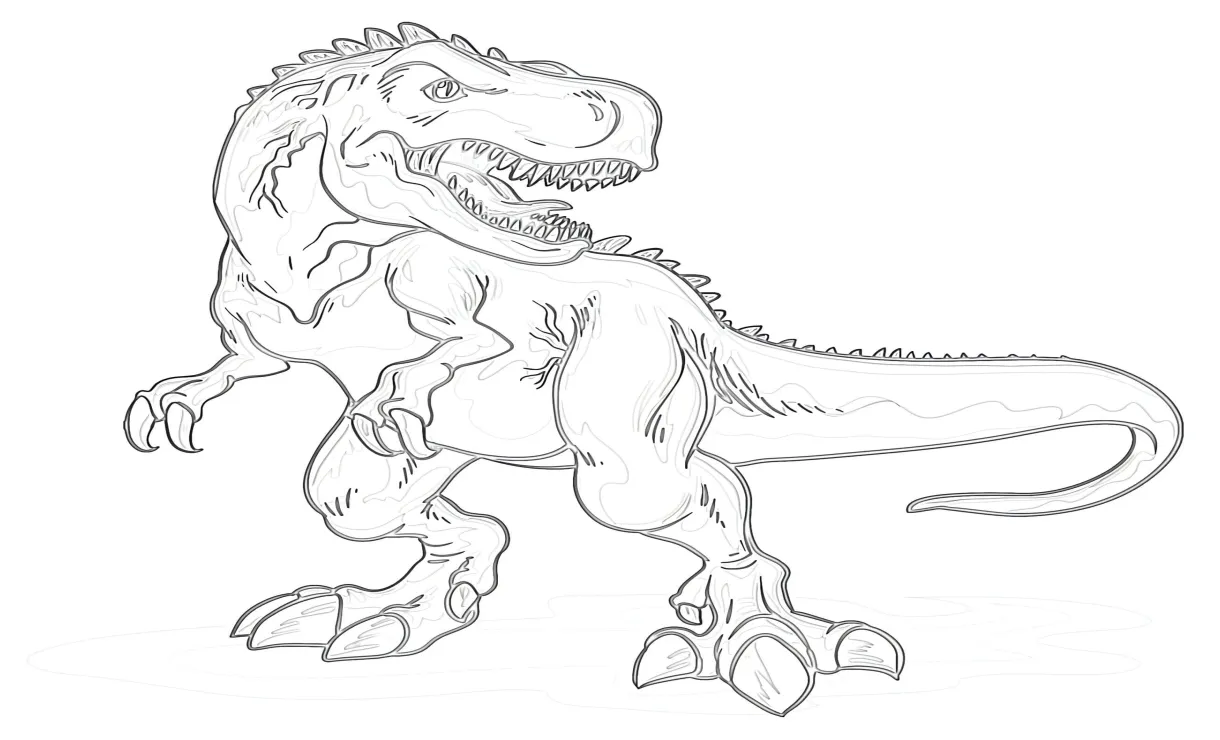 T-rex berdiri