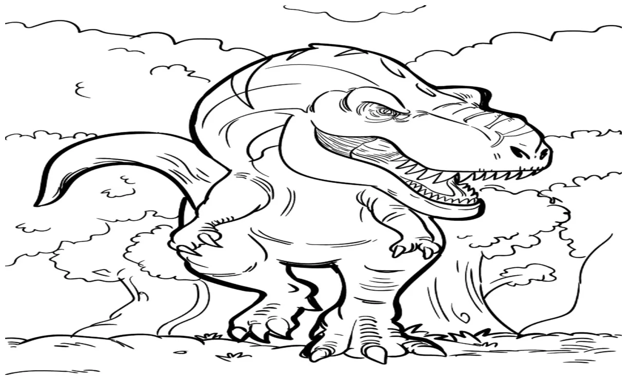 T-rex berjalan