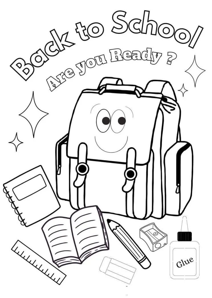 Tas tersenyum di sekolah
