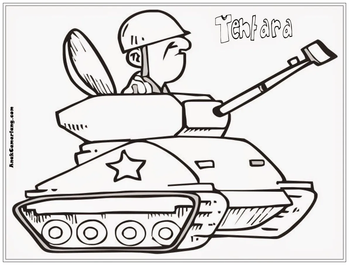 Gambar Mewarnai Tentara
