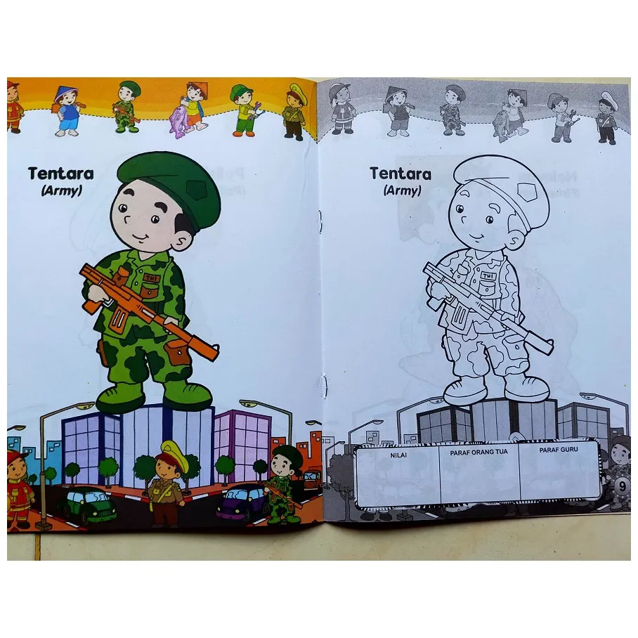 Gambar Mewarnai Tentara