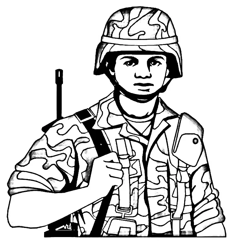 Detail Gambar Mewarnai Tentara Koleksi Nomer 13