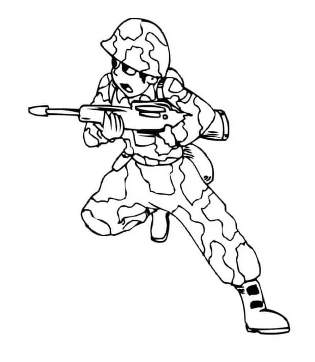 Prajurit Kecil Memegang Pistol