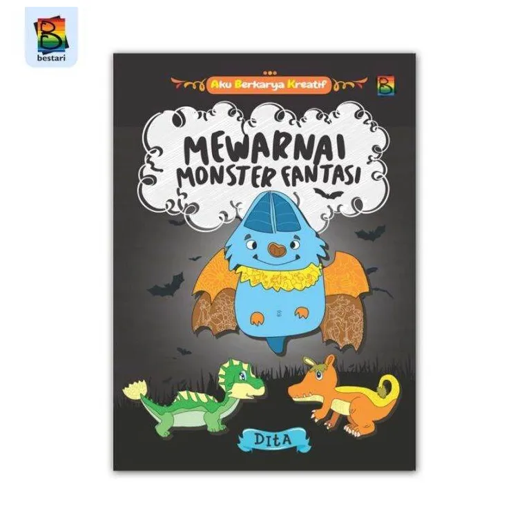 Buku mewarnai mewarnai monster fantasi lazada indonesia