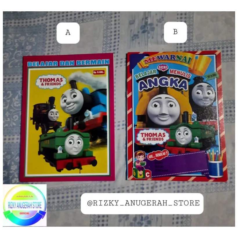 Jual buku belajar mewarnai thomas & friends shopee indonesia