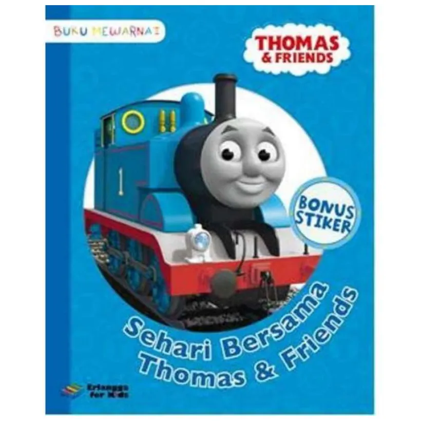 Jual thomas and friends buku mewarnai sehari bersama thomas and