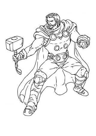 5 dapat dicetak gratis thor mewarnai gambar, seprai dan halaman untuk