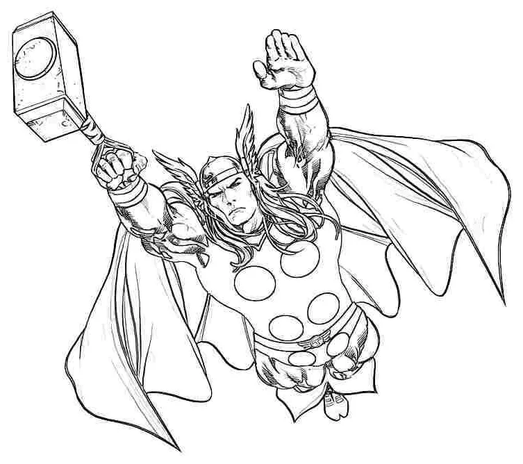 Menggambar thor terbang