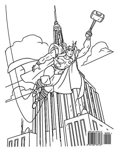 Thor terbang di asgard