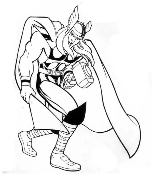 Kartun thor dengan palu