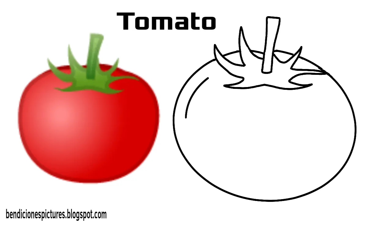 Gambar bendiciones mewarnai gambar buah tomat