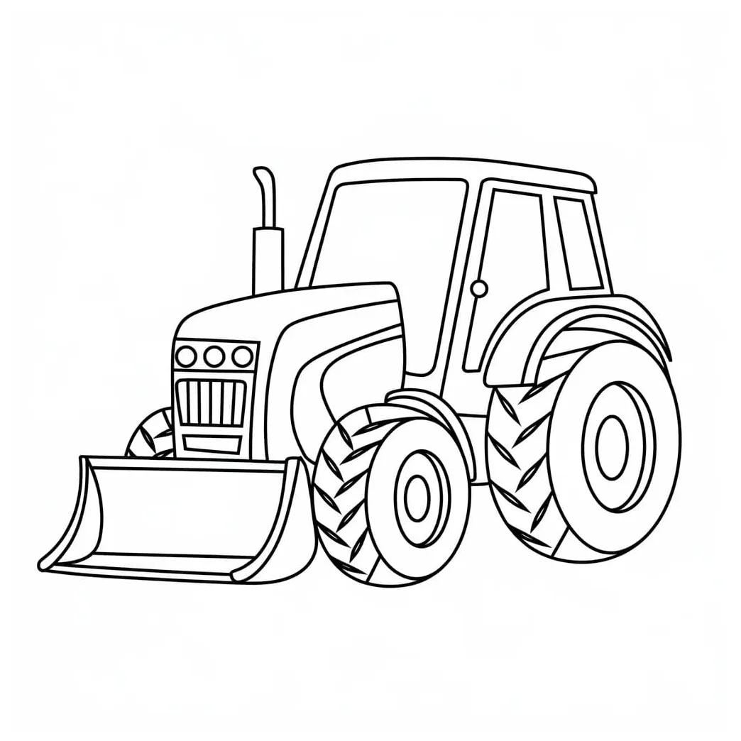 Traktor memiliki ember setrika