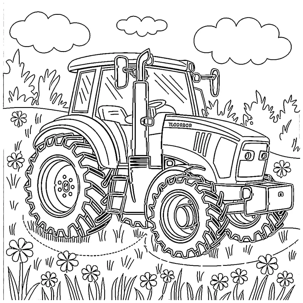 Traktor dan bunga