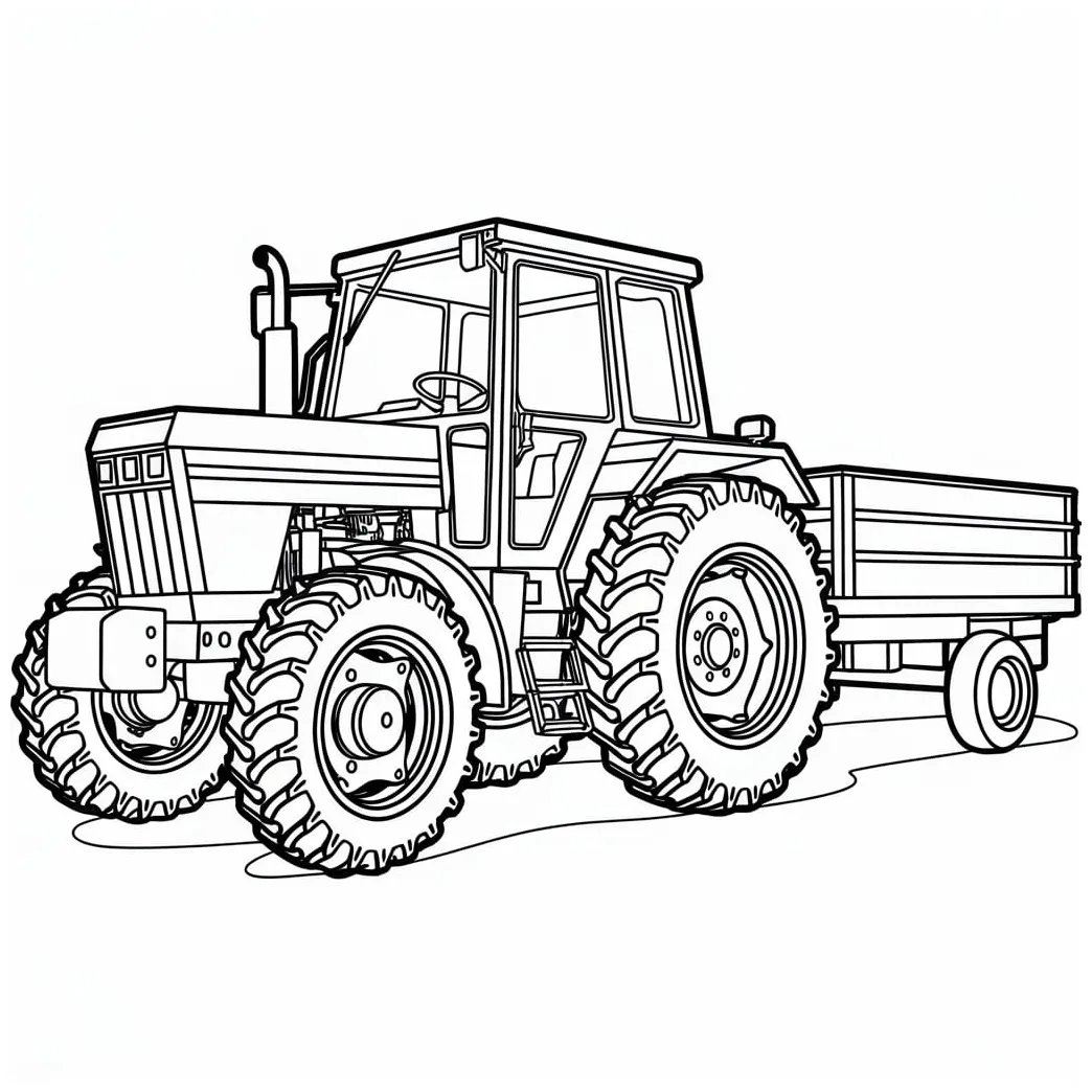 Traktor besar menarik mobil