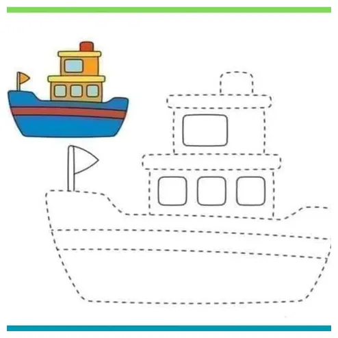Mewarnai gambar kapal laut