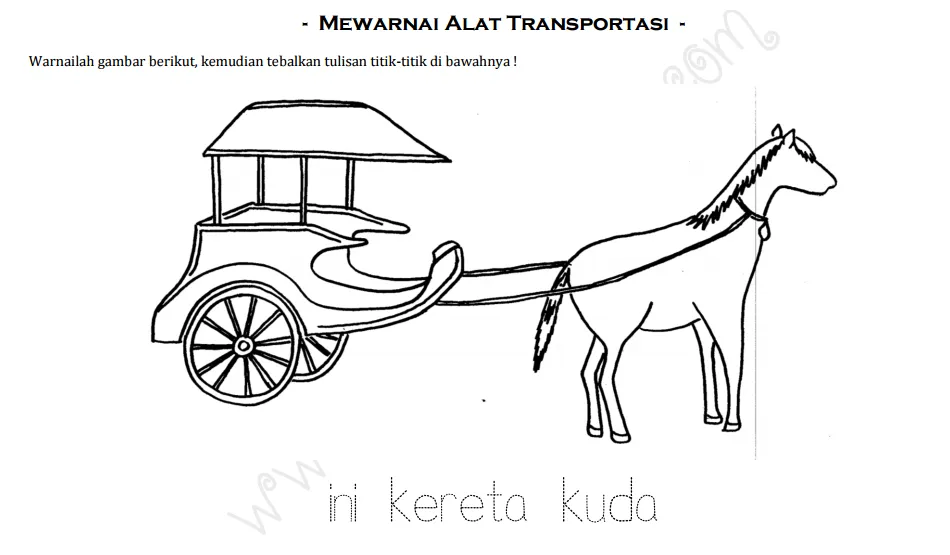 Lhn arts worksheets mewarnai macam macam alat transportasi 1 blog wiki