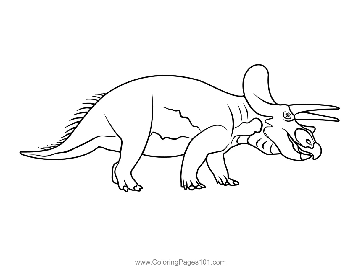 Triceratops coloring page