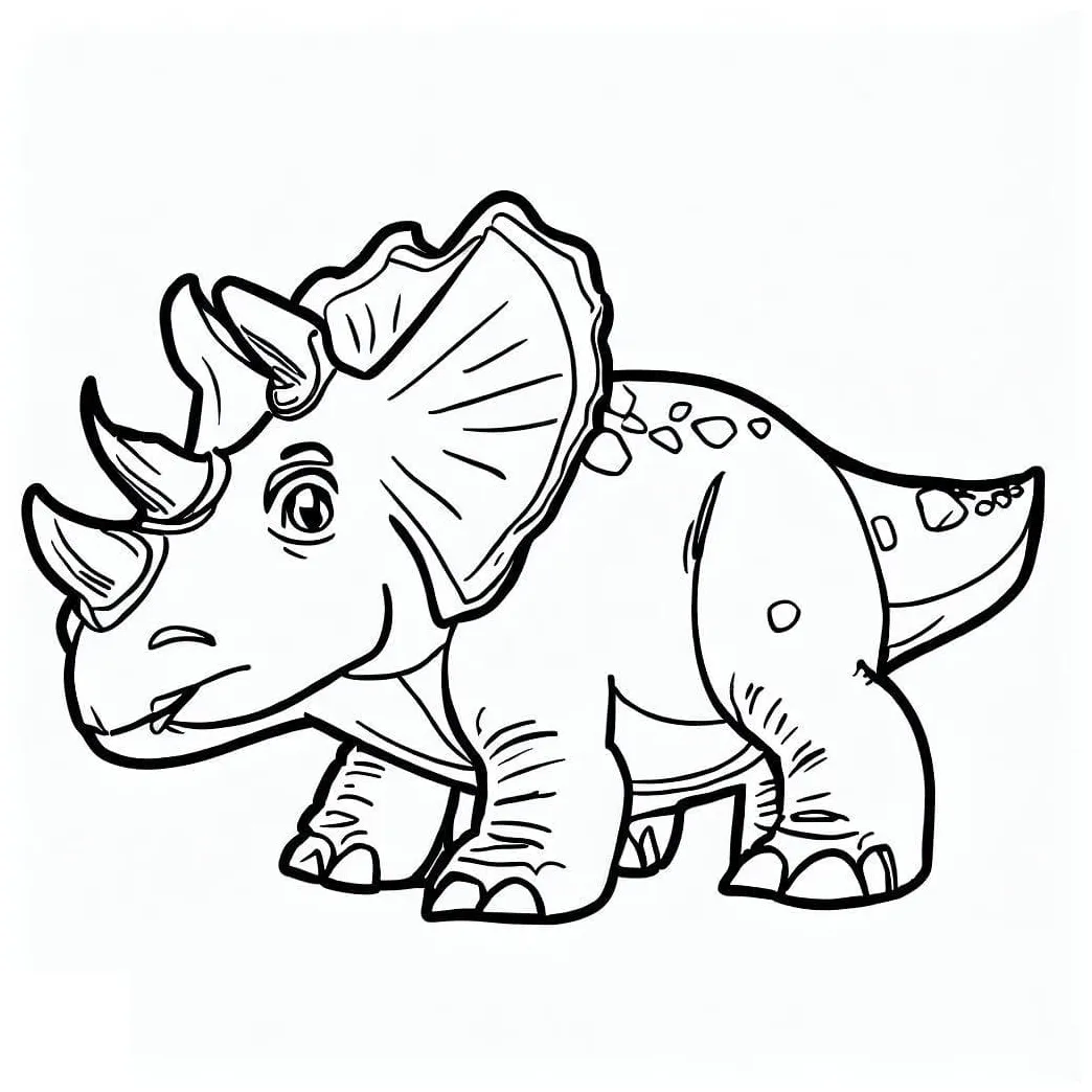 Gambar mewarnai A triceratops coloring page download, print or color online for free siap cetak