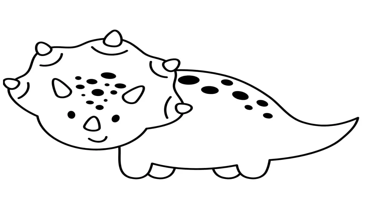 Adorable triceratops coloring page download, print or color online