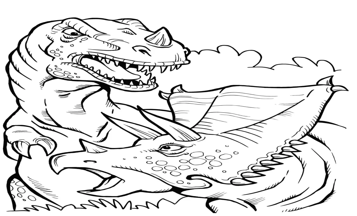 T-rex dan triceratops