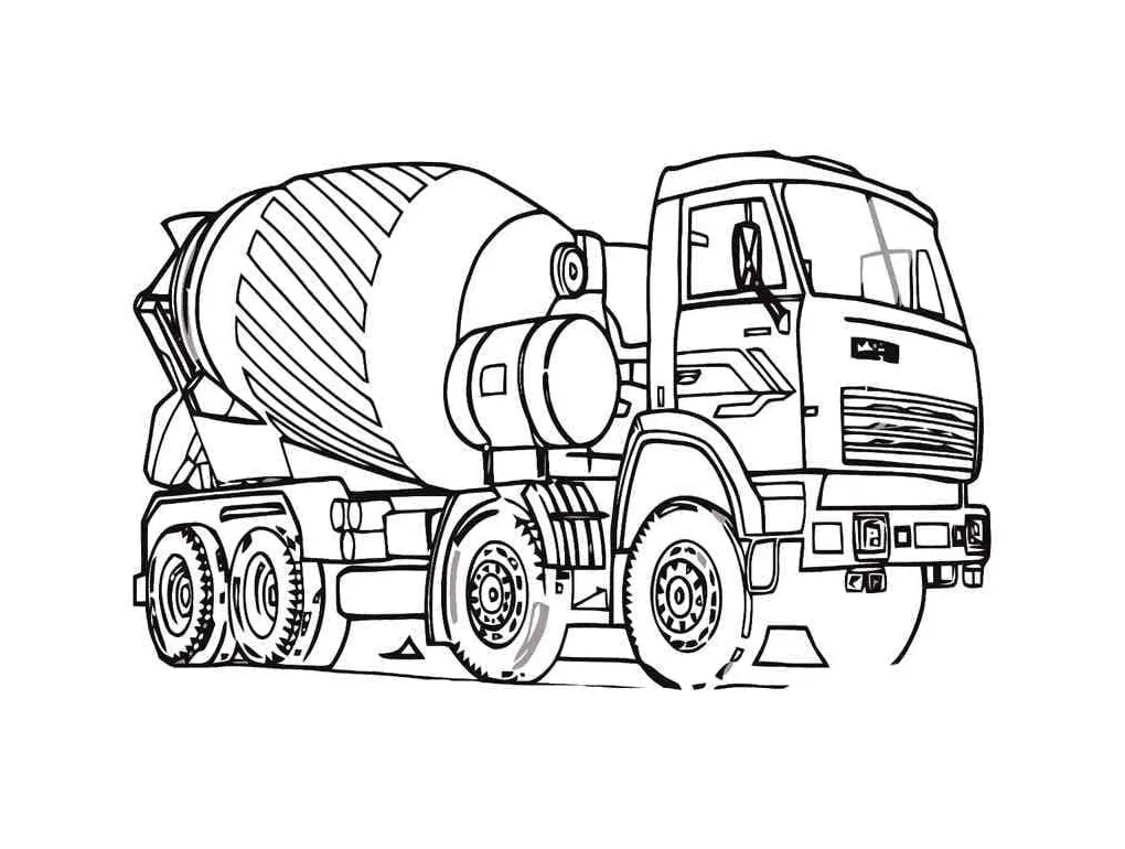 Truk Pengaduk Semen Gambar