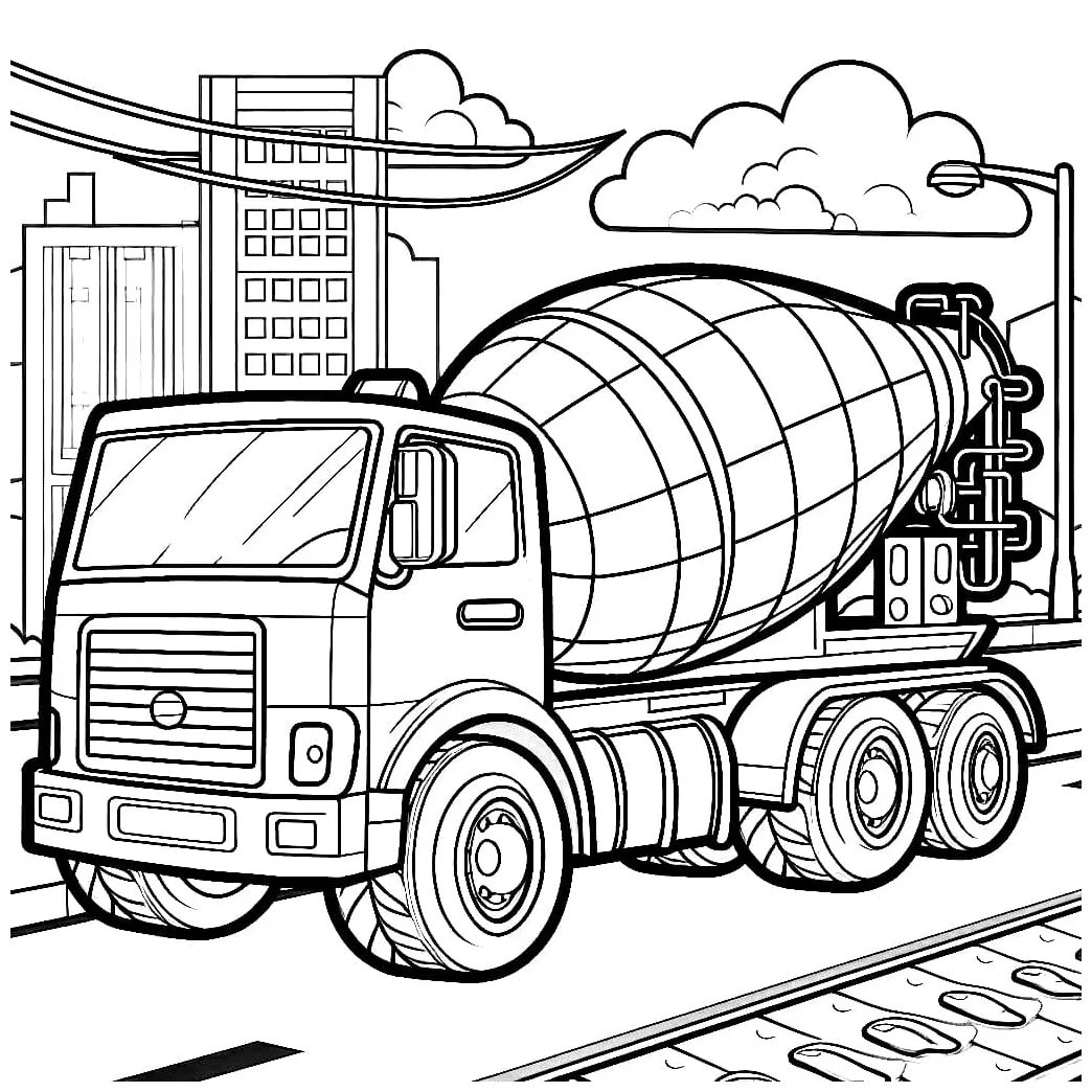 Truk Molen di jalan