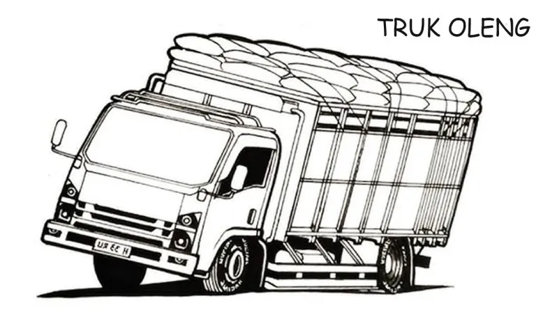 Gambar mewarnai Mewarnai gambar truk oleng, kreativitas dan manfaat edukatif untuk anak siap cetak