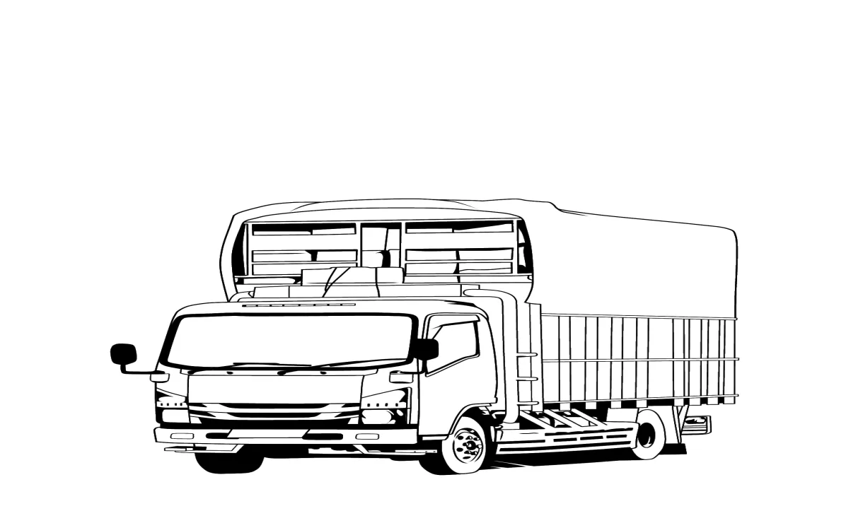 Mewarnai truk oleng