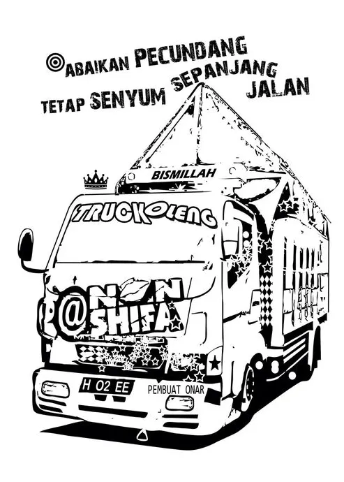 Mewarnai truk oleng