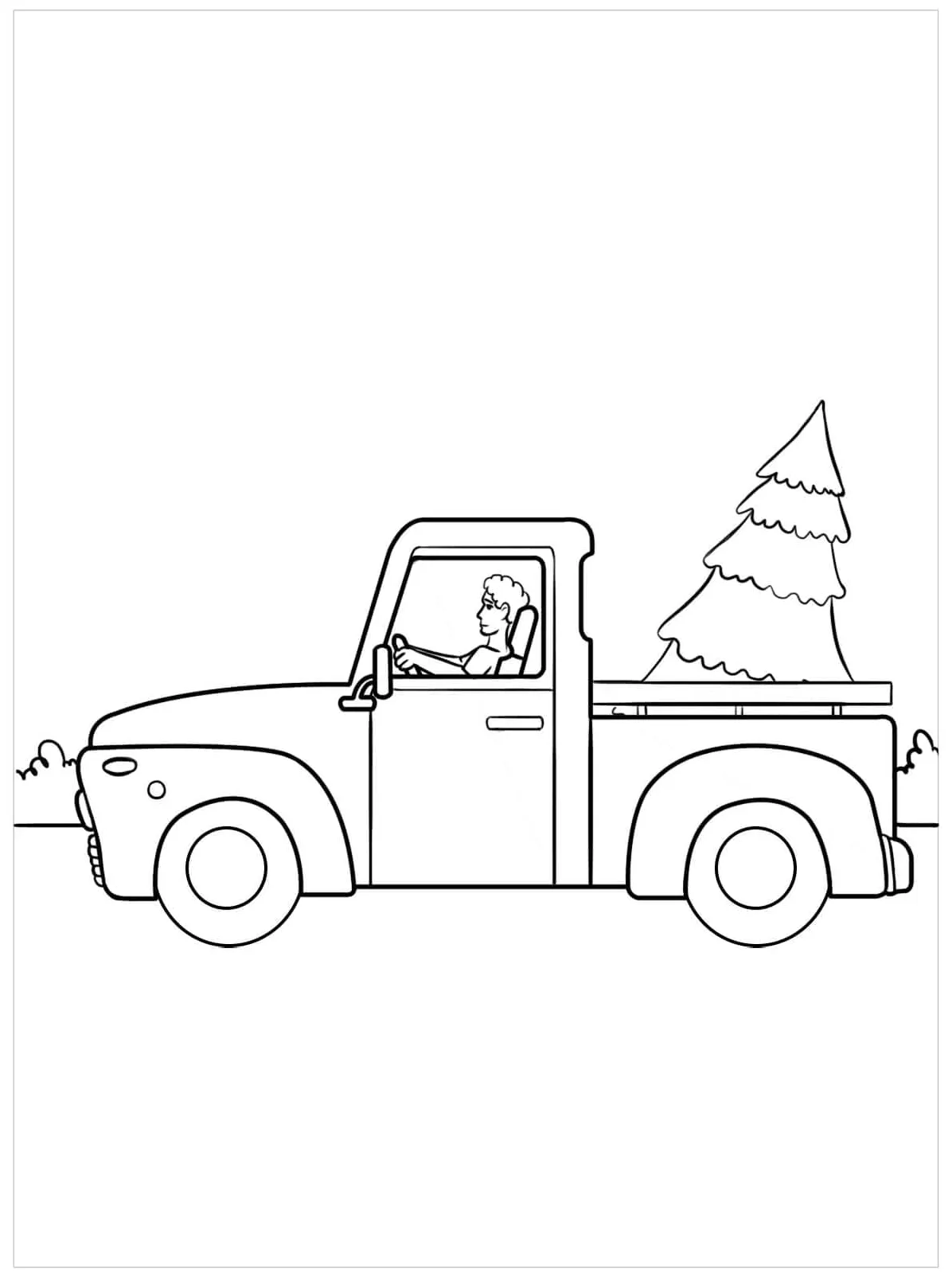 Pohon natal di truk