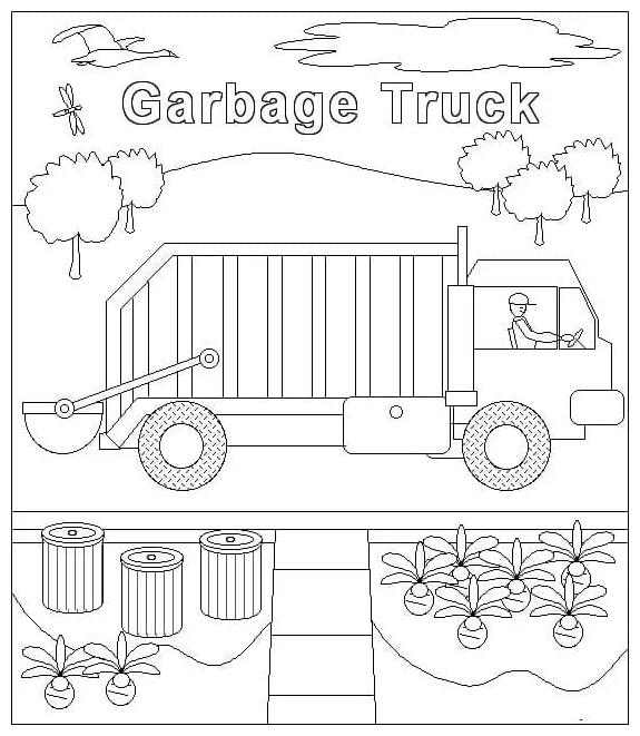 Truk sampah kartun