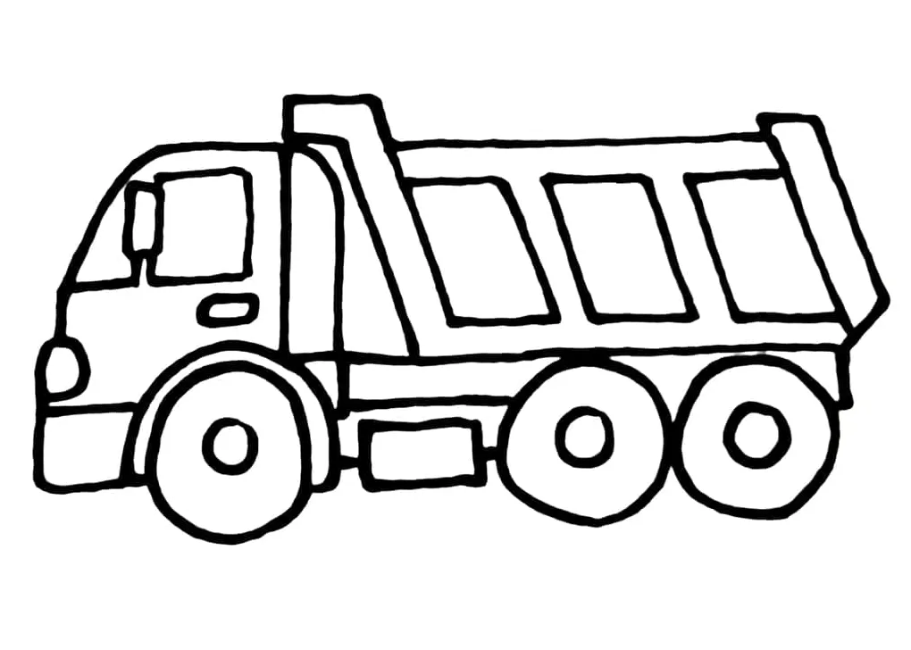 Gambar mewarnai Gambar truk siap cetak