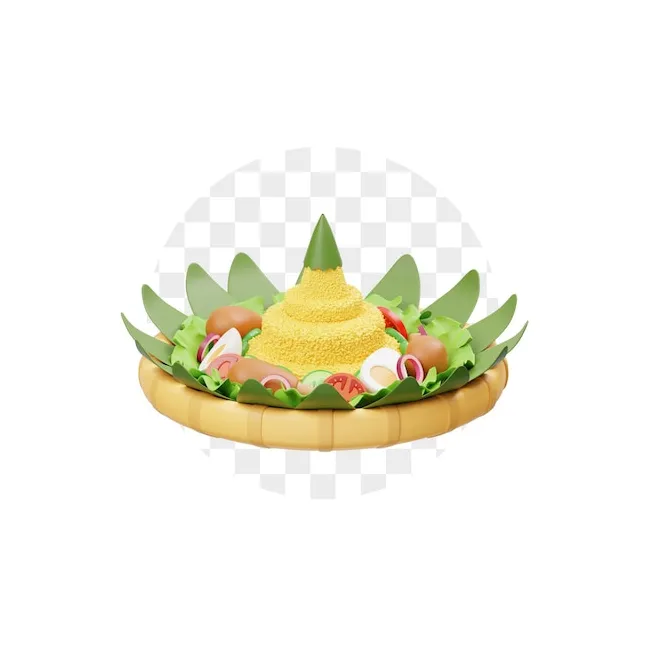 Tumpeng flavors psd, high quality free psd templates for download freepik
