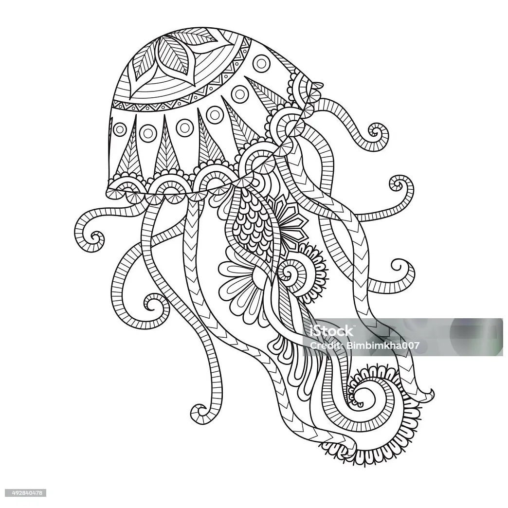 Halaman mewarnai uburubur ilustrasi stok unduh gambar sekarang