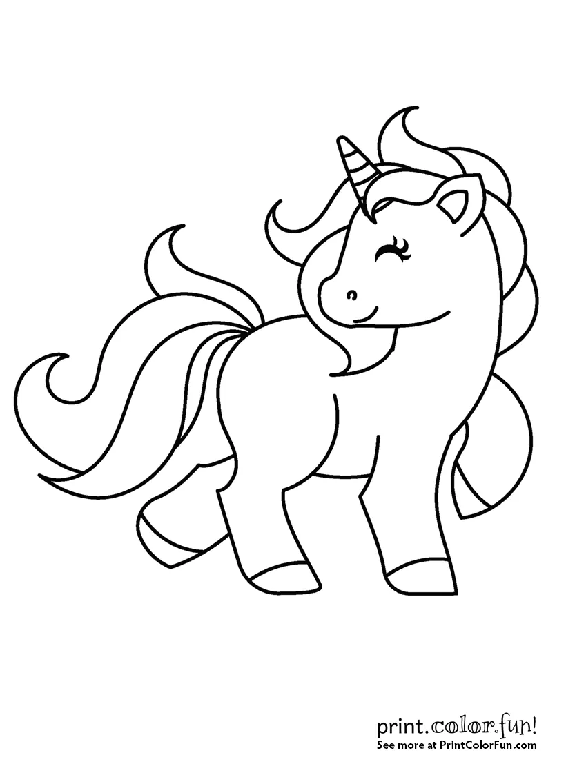 Lucu Unicorn Kecilku Tersenyum