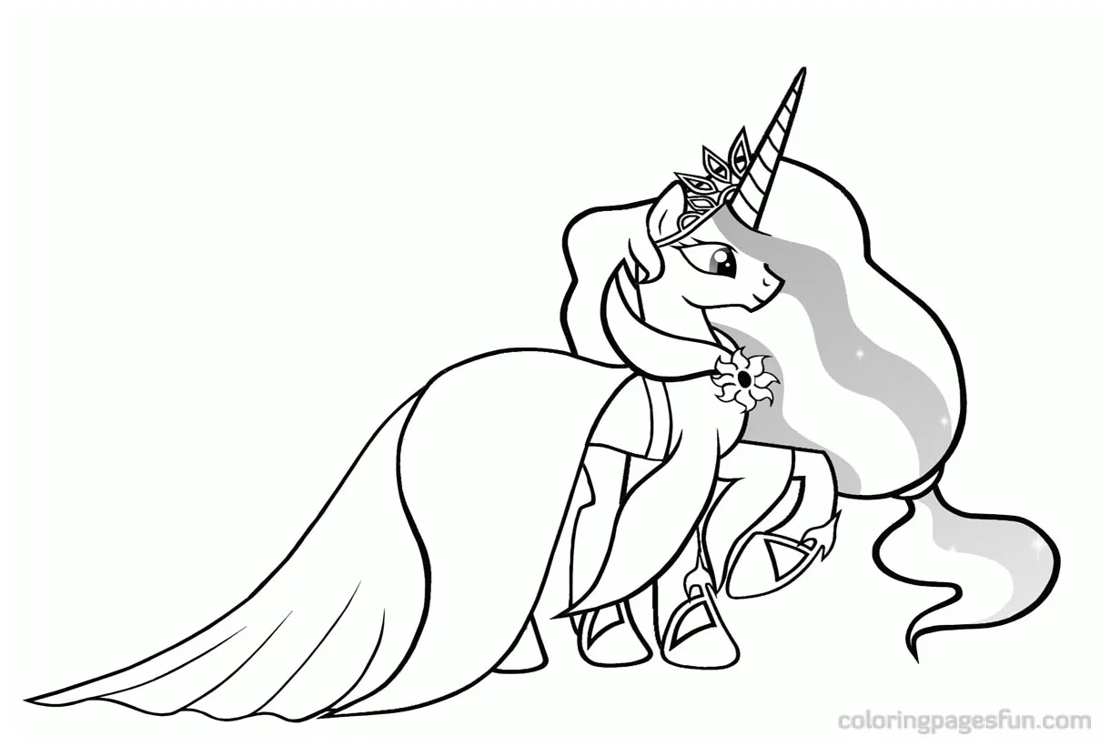 Unicorn dengan Rambut Pelangi