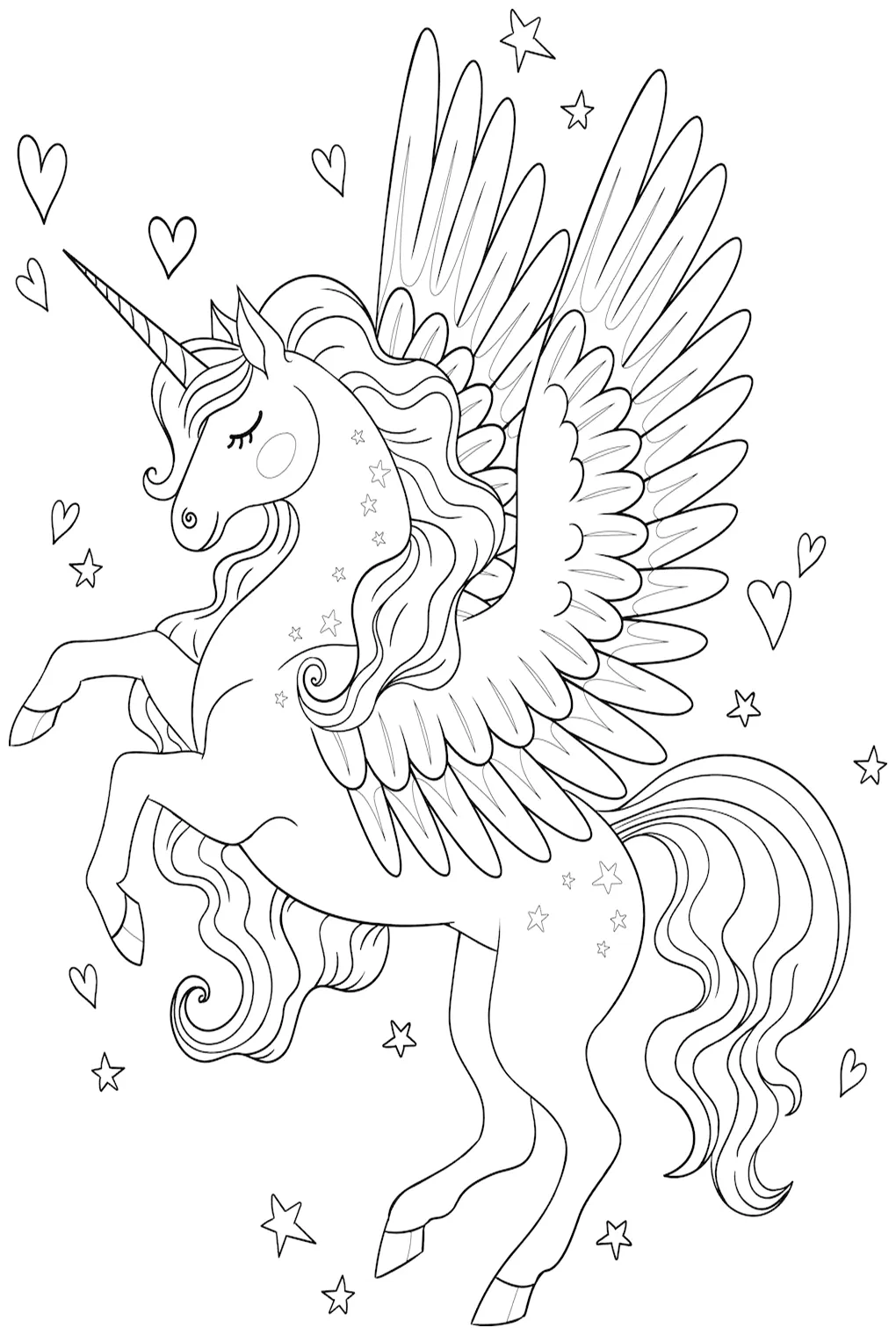30+ Gambar Mewarnai Unicorn Kartun Lucu Untuk Anak TK - Inspirilo