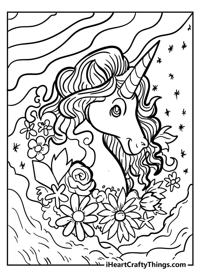 Kepala Unicorn Comel