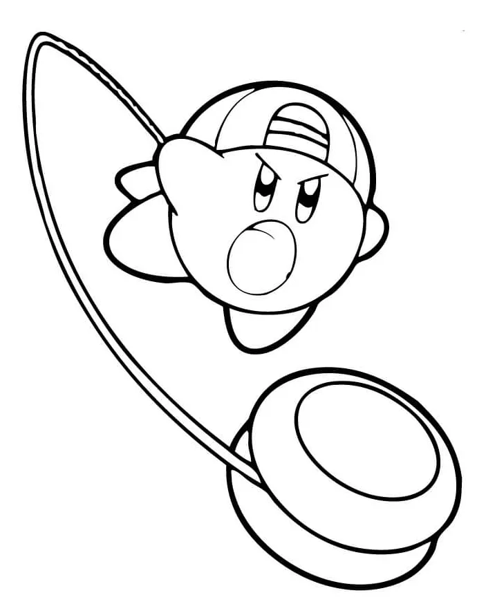 Kirby memainkan yoyo