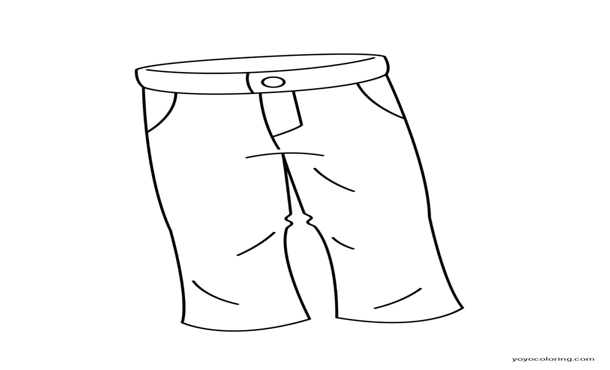 Hose kurze pendek celana mewarnai buku ultracoloringpages sketch
